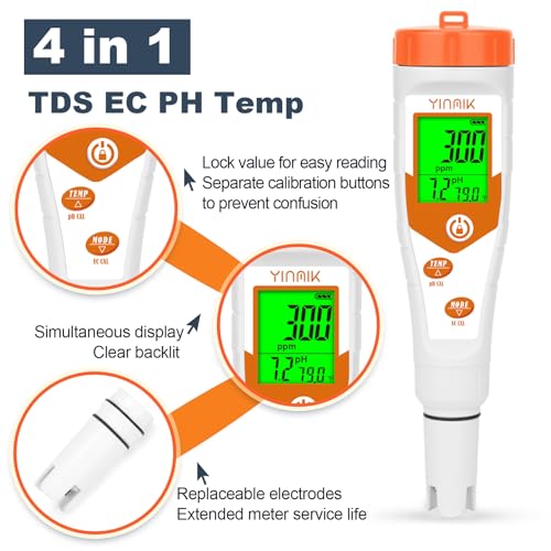 Hydroponics EC pH Tester
