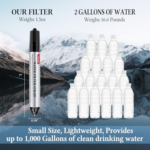 6 Pack Mini Water Filter Straws (6 Count)