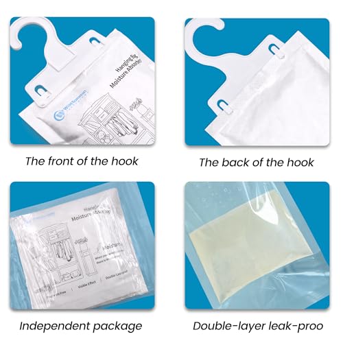 Moisture Absorber Hanging Bags 12 Pack (7.0548 Ounce)
