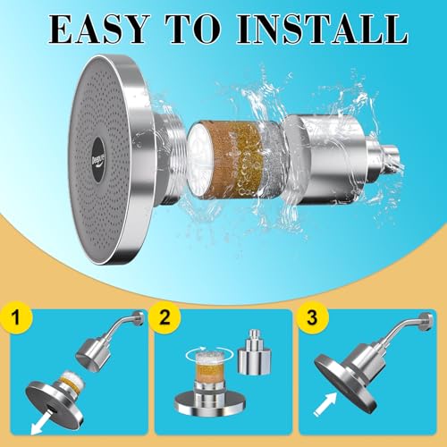 Filtered Shower Head Set with 2 Cartridges