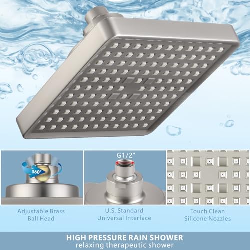 High Pressure Rain Shower Head with Filtered