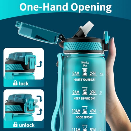 Water Bottle with Straw