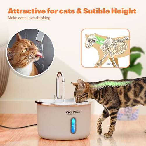 Viva Paws Cat Water Fountain Stainless Steel