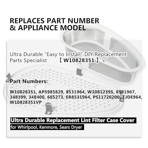 W10828351 Dryer Lint Screen Cover And Filter Part