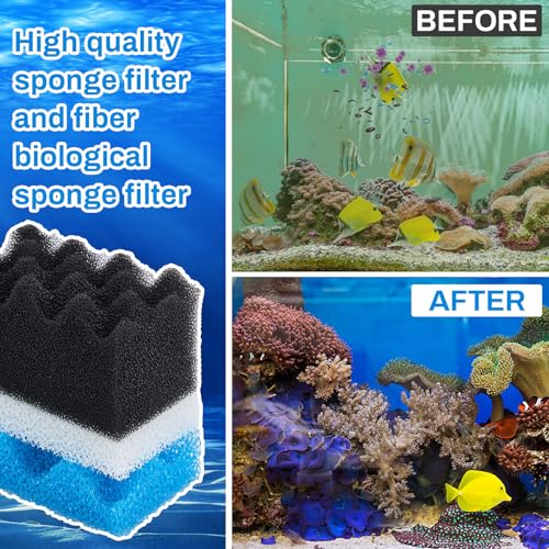 6 Pcs Aquarium Filters Bio Sponge Sets Compatible with Fluval 406 (6 Count)