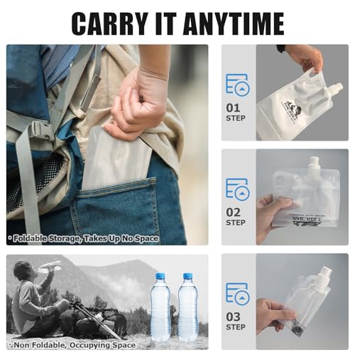 33oz Collapsible Water Bottles (9 Count)