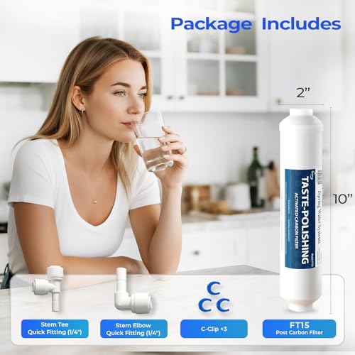 FT15 NSF Certified 5th Stage Inline Post Carbon Water Filter