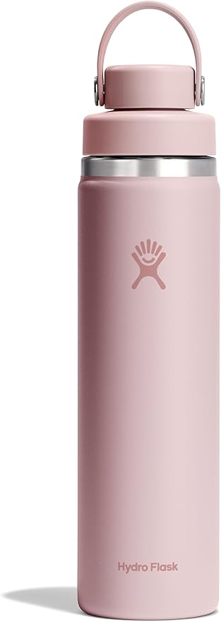 Hydro Flask Water Bottle - Insulated Stainless Steel - Wide Chug Lid, Non Spill, Leakproof in 24 Oz Tonal Trillium Pink