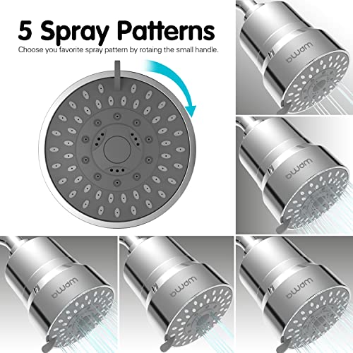 Filtered Showerhead with Shower Filter Cartridge for Remove Chlorine