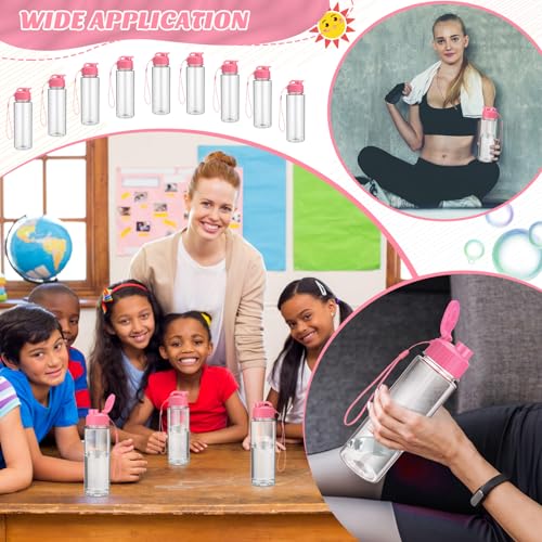 20 Pcs 17 Oz Plastic Water Bottles Bulk Sports