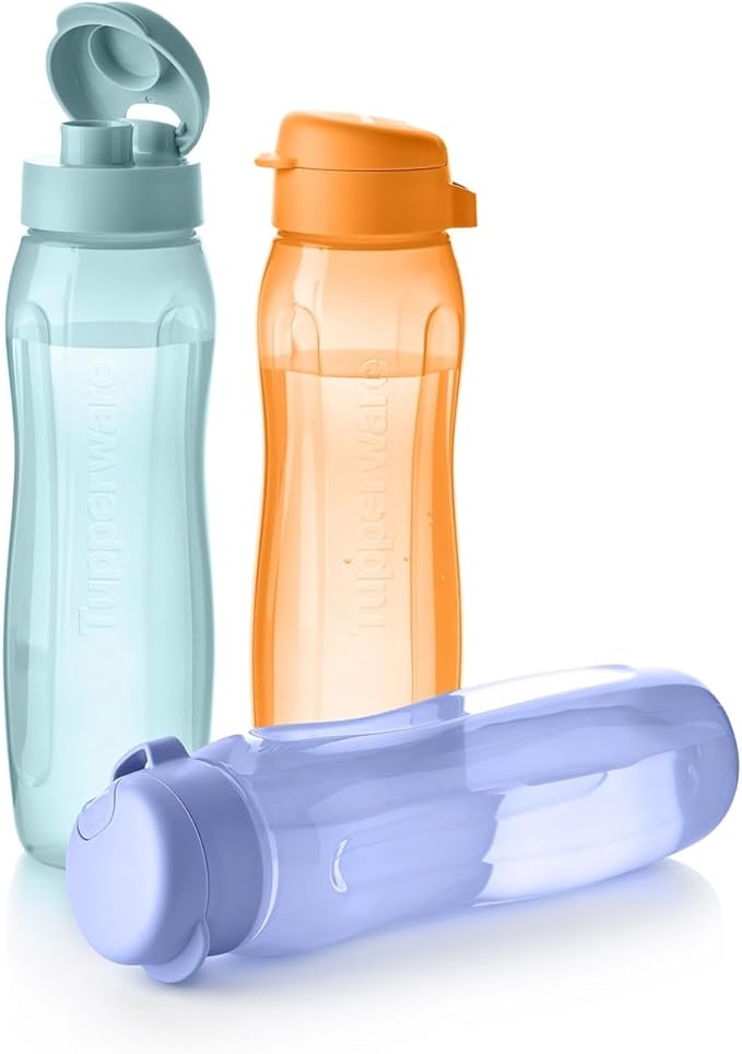 Tupperware Essentials Eco Water Bottle Set - 3 x 750ml Generation 2 - Reusable & Refreshing - Hydration Bottle - BPA-Free - Leak Proof - Ideal for Gym, Sports, Work & School - Stay Hydrated