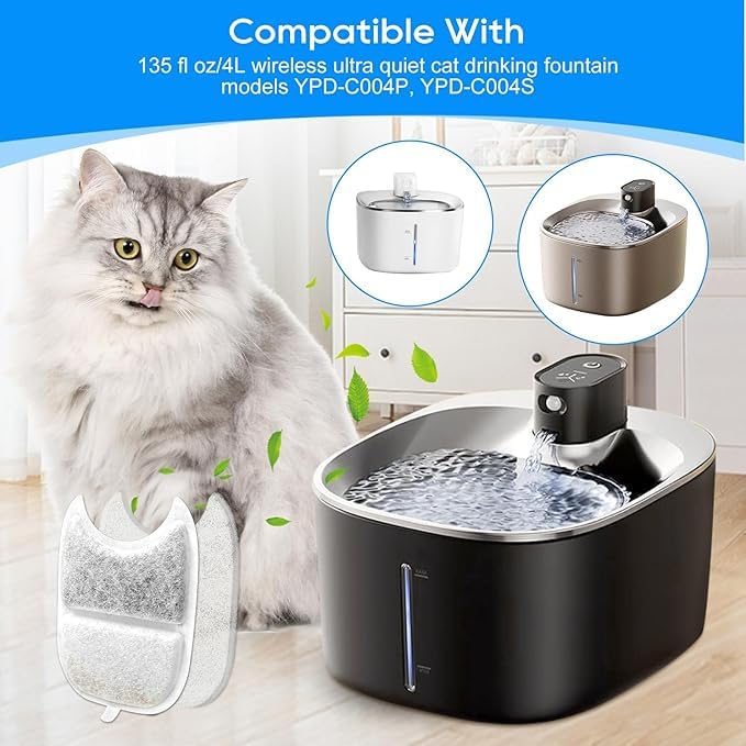 12 Set Water Fountain Filters fit for YPD (36 Count)