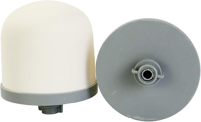 Huining Ceramic Dome Water Filter, Replacement for Pre-Filtration Unit, 0.15 to 0.5 Micron for Household Bucket Filtration System Pitcher (2 PCS)