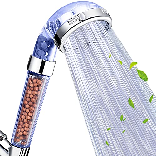 Shower Head Filter Filtration High Pressure Water Saving 3 Mode Function Spray Handheld Showerheads for Dry Skin & Hair