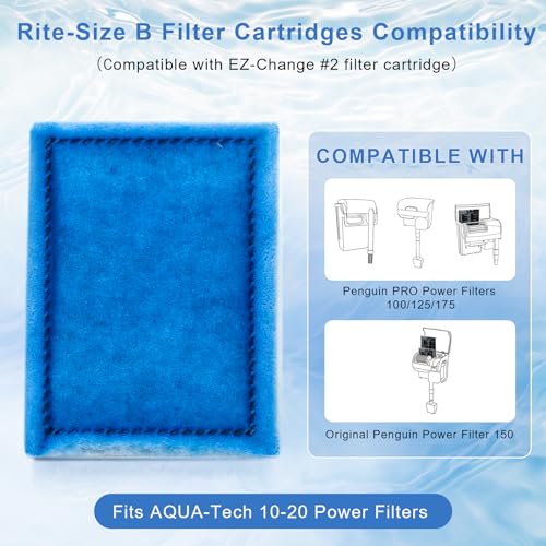 8 Pack Aquarium Filter Cartridge Replacement Rite (8 Count)