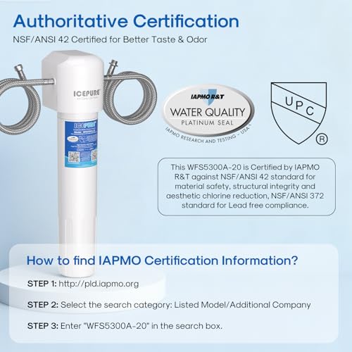 21" WFS5300A 5 Years Under Sink Water Filtration System