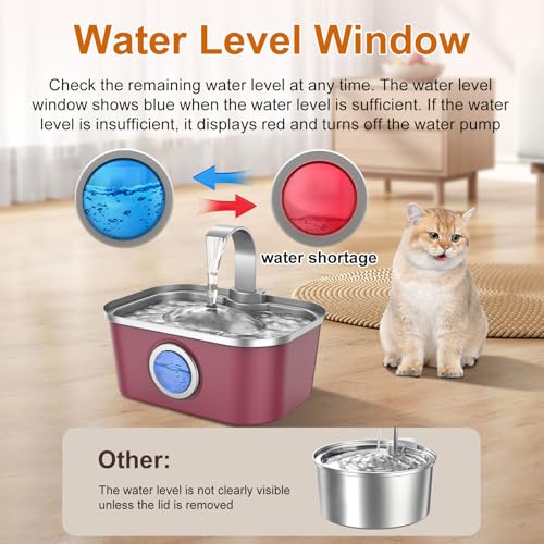 Stainless Steel Cat Water Fountain (124 Fl Oz)