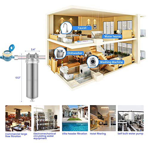 NSF ANSI 42 Stainless Steel Whole House Water Filter Housing