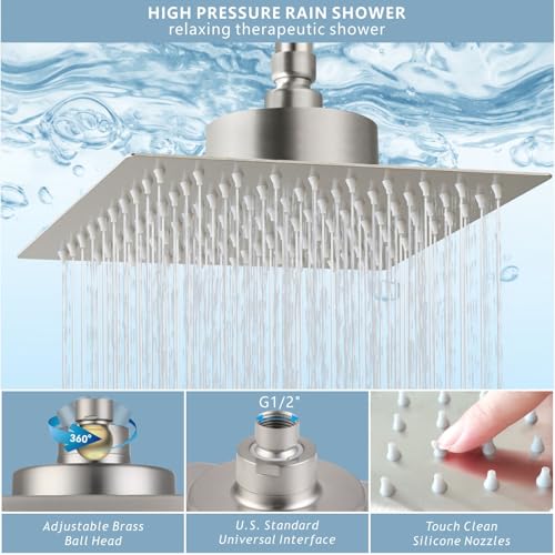 High Pressure Rain Shower Head with Filtered