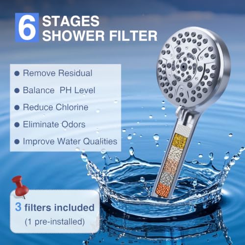 Filtered Shower Head with Handheld High Pressure 10