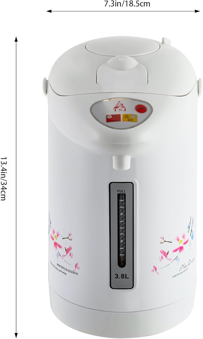 3.8L Electric Hot Water Urn, Insulated Stainless Steel Water Boiler and Warmer with Anti-scald Lock, 3 Dispensing Options for Tea & Coffee, Instant Countertop Hot Water Dispenser for Home and Office