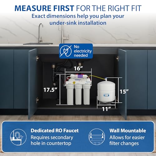RO-PH90, 6-Stage Under Sink RO System, Alkaline, 90 GPD