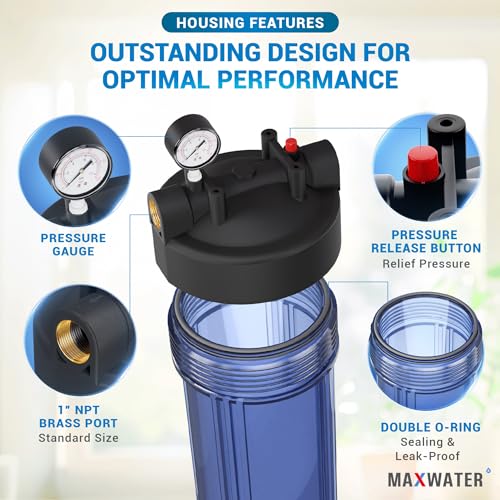 20 x 4.5 Whole House 1 Stage CTO Coconut Shell Carbon Block Water System w