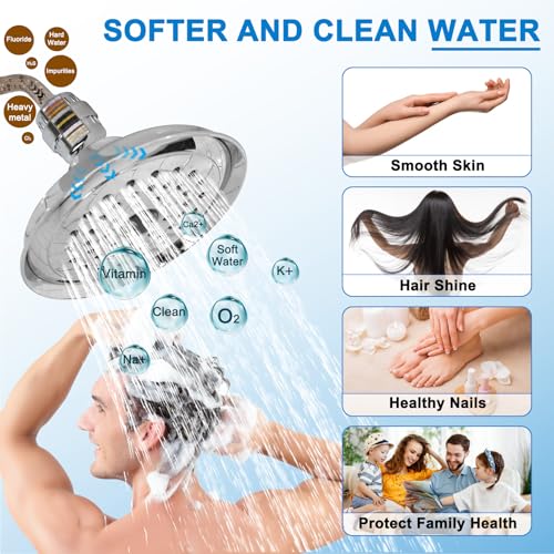 6 Pack 20 Stage Shower Filter Replacement by Cenipar Shower Cartridge Filter