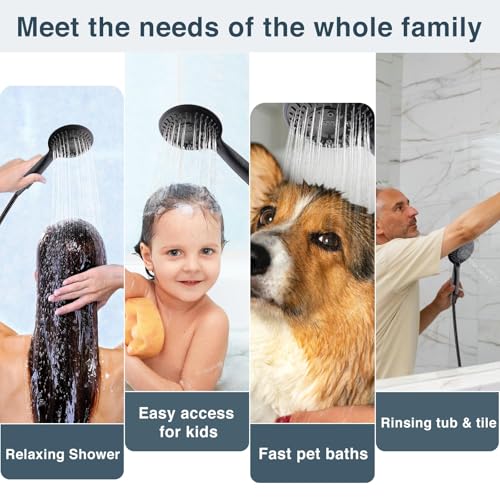 9 Spray Settings Shower Head with Handheld High Pressure Oil