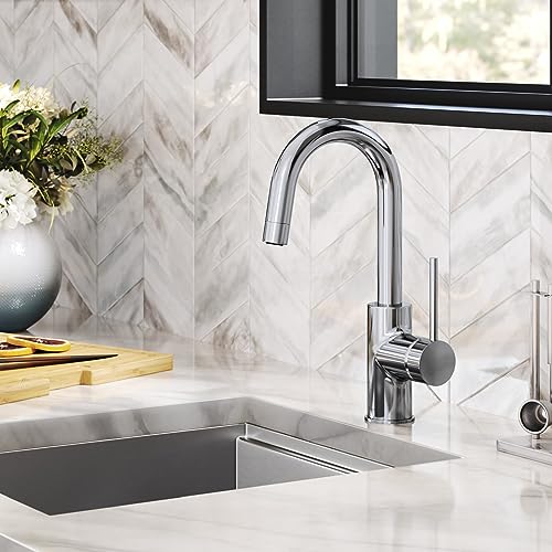 Oletto Single Handle Kitchen Bar Faucet in Chrome Finish