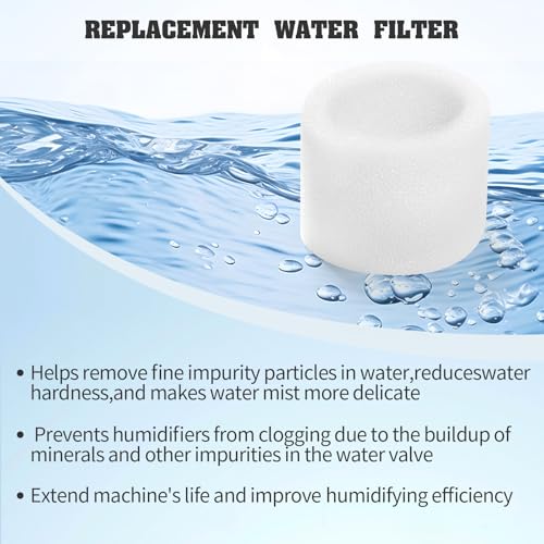 12pcs Wick Replacement Filter and 6pcs Top Fill Humidifier Replacement Filters Compatible with LEVOIT Superior 6000S Smart Evaporative Humidifier (18 Count)