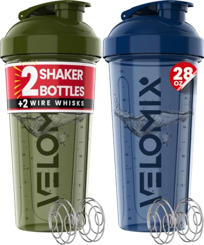 2 Pack 28oz Protein Shaker Bottle for Protein Mixes (2 Count)