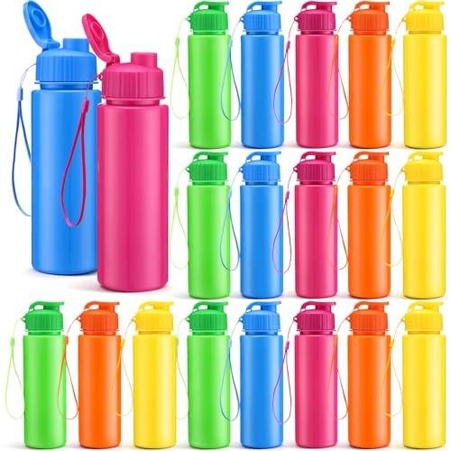 20 Pcs 17 Oz Plastic Water Bottles Bulk Sports (20 Count)