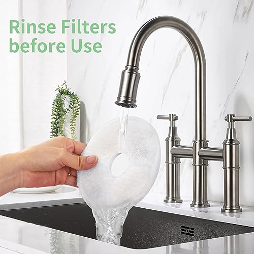 16 Pack Cat Water Fountain Replacement Filters Fit for 3L Flower Water Dispenser Automatic Pet Dog Cat Fountain Filter (16 Count)