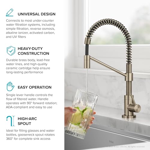 Bolden Single Handle Drinking Water Filter Faucet for Reverse Osmosis or Water Filtration System in Spot