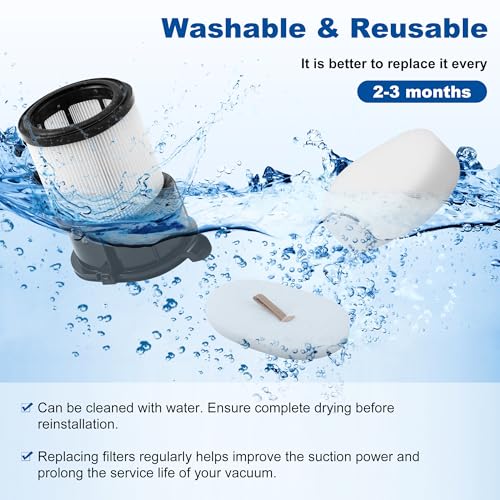 15 Pcs IP1251 IP3251 HEPA Filter Replacement Compatible with Shark Cordless PowerDetect Clean and Empty Lightweight Stick Vacuum (15 Count)
