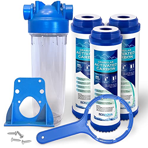10 Inches European Design Transparent Standard Whole House Water Filter System with Presser Relief Valve