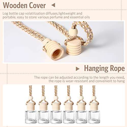 100 Pcs Car Diffuser Bottles Empty Bulk with Wood Cap (100 Count)