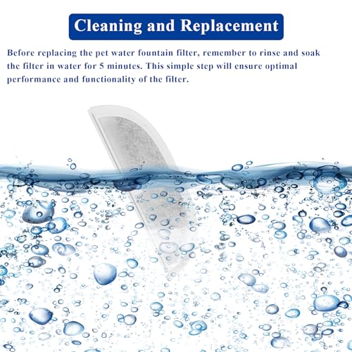 10 Pack Pet Water Fountain Filter Replacements Compatible with Eufy Pet Water Fountain