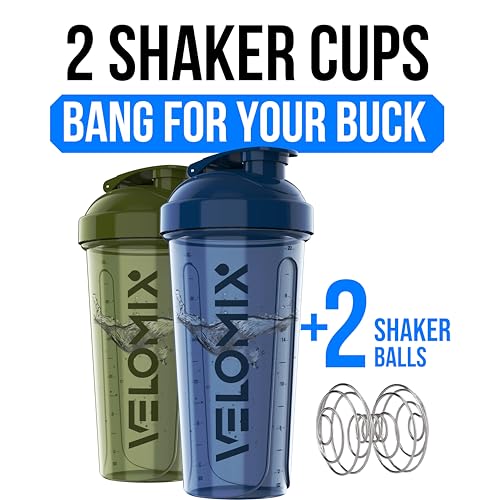 2 Pack 28oz Protein Shaker Bottle for Protein Mixes (2 Count)