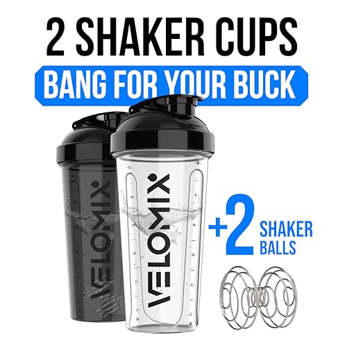 2 Pack 28oz Protein Shaker Bottle for Protein Mixes (2 Count)