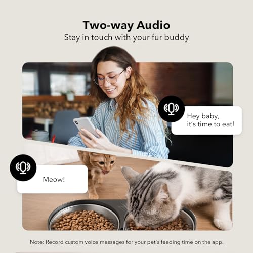 Automatic Cat Feeder with Camera for Two Cats