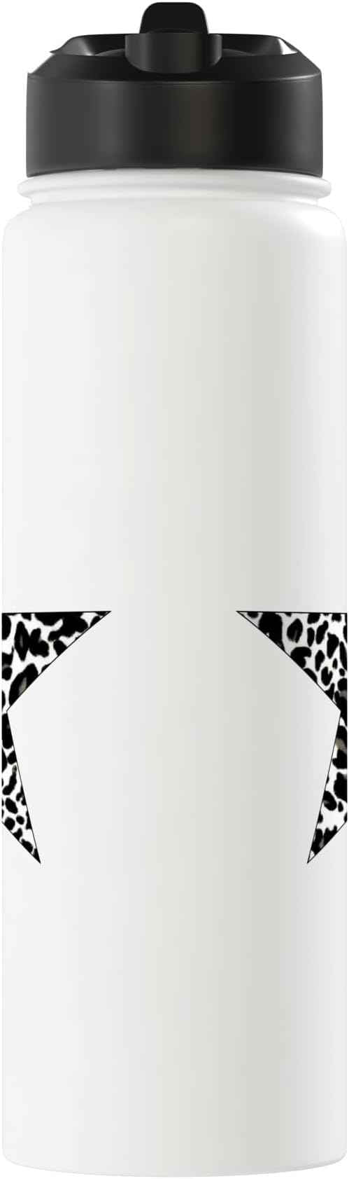 Star Shape - Cute Cheetah Leopard Print Graphic Stainless Steel Insulated Water Bottle