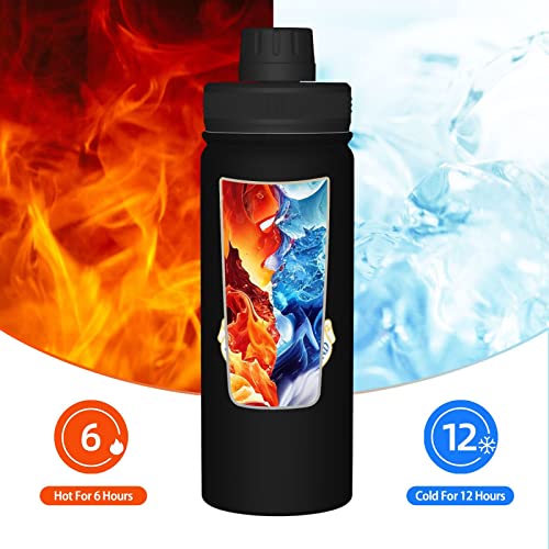 Acc Shield Water Bottle 18OZ Stainless Steel Insulated Water Bottles With Spout Lid Sports Keep Cold and Hot Water Bottle For Biking Hiking