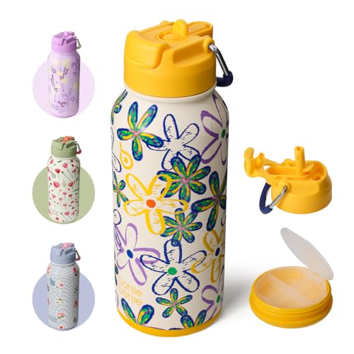 32oz Insulated Water Bottle with Pill Box