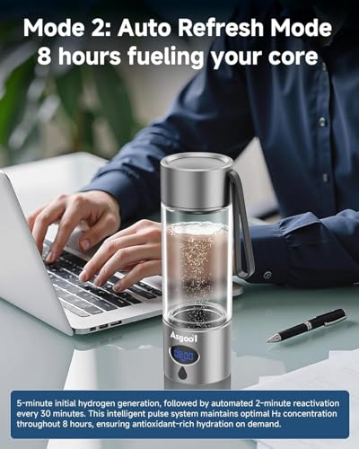 360ml Portable Hydrogen Water Bottle Generator with PEM