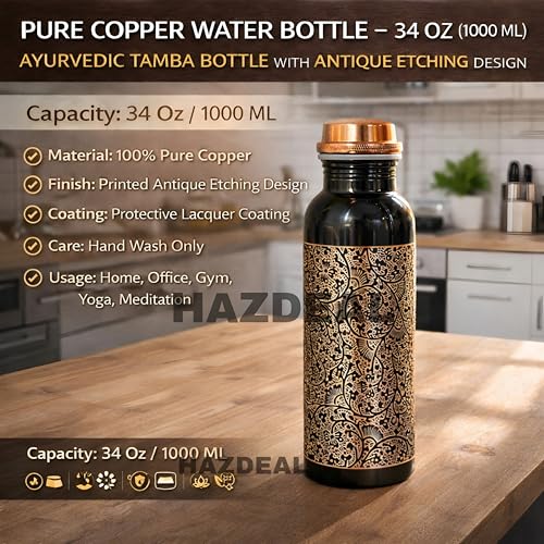 Copper Water Bottle 1 Liter