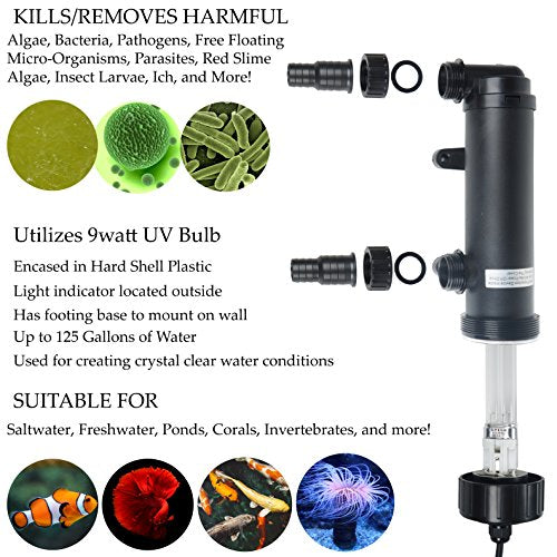 9W UV Ultraviolet Light Clarifier Filter