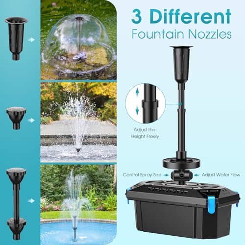 RGB Pond Filter with Pump Fountain Kits