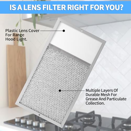 R610027 Range hood Filter with Light Lens Replacement